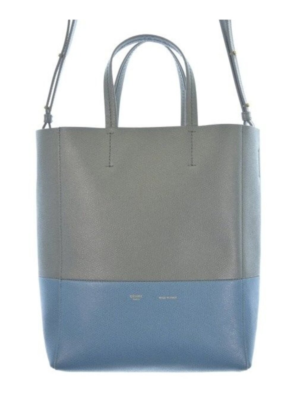 Celine Leather Vertical Cabas Small Tote Bag